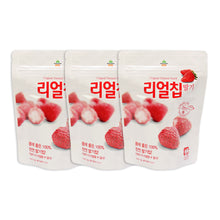 將圖片載入圖庫檢視器 The Loel -  (3包裝)韓國士多啤梨乾13gx3 天然無添加100% Strawberry Freeze Drying Snack
