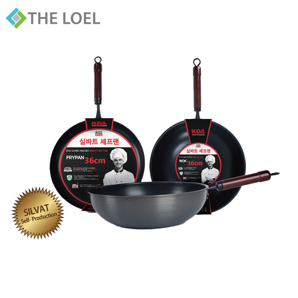 The Loel - 韓國廚師深炒鑊36cm【神奇廚具Silvat系列】Miracle Induction Premium Non-stick Cookware 36cm Chef Wok Pan (1pc)