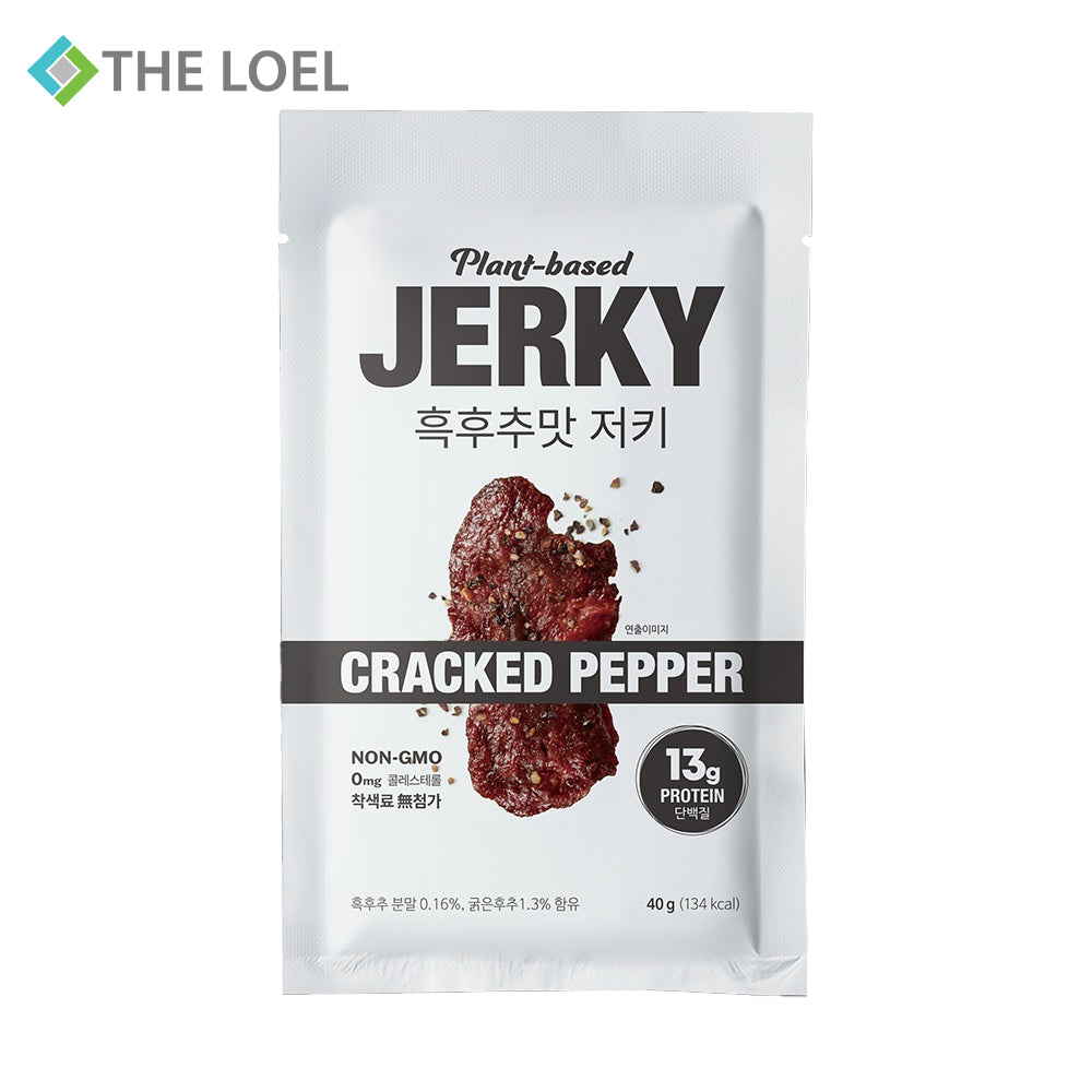 The Loel - PLANT-BASED JERKY 黑胡椒風味素肉乾 Black Pepper Flavored Vegetarian Jerky 40g (1pc)