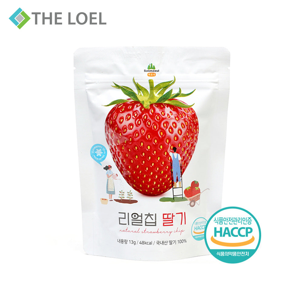 The Loel -  韓國士多啤梨乾13g (1pc)  (適合10個月或以上) 嬰孩冷凍乾果片 Korea Strawberry Drying Snack 13g (1pc) Freeze Dried Fruit